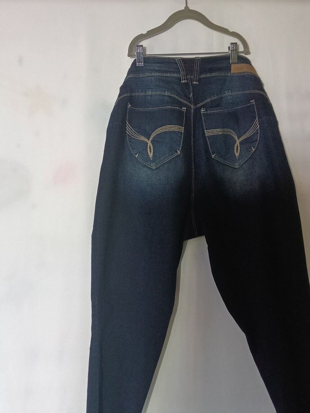 YMI WannaBettaButt High Rise Distressed Skinny Jeans Jeans Size 14 Dark Wash image 2